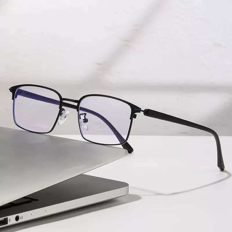 商务防蓝光半框老人镜超轻小框款老花眼镜时尚韩版便携高清老花镜