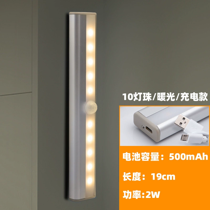 LED-ночник с физиологическим индукционным эффектом для спальни, электромагнитные светильники для гардероба, датчик движения