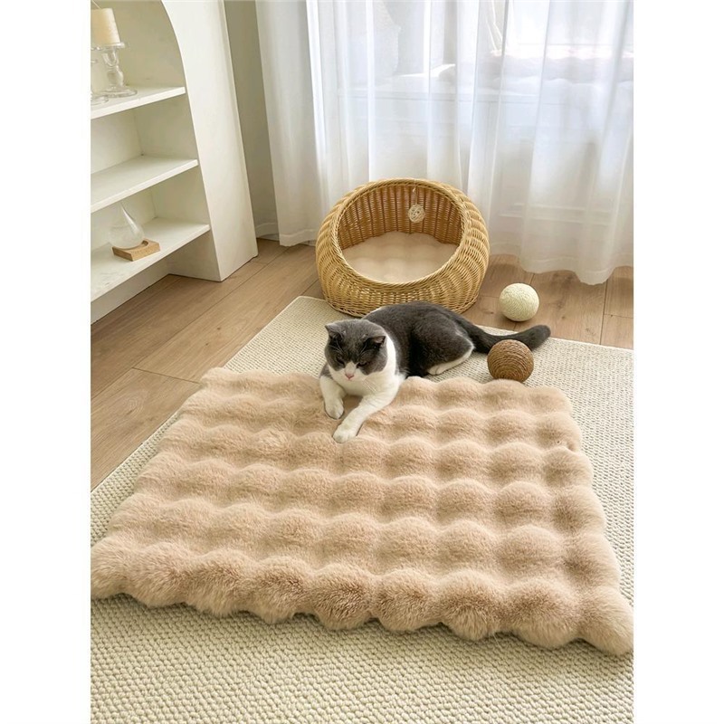 毛绒猫咪垫子猫窝狗窝睡觉垫四季通用宠物坐垫毯子猫狗笼保暖垫子|undefined