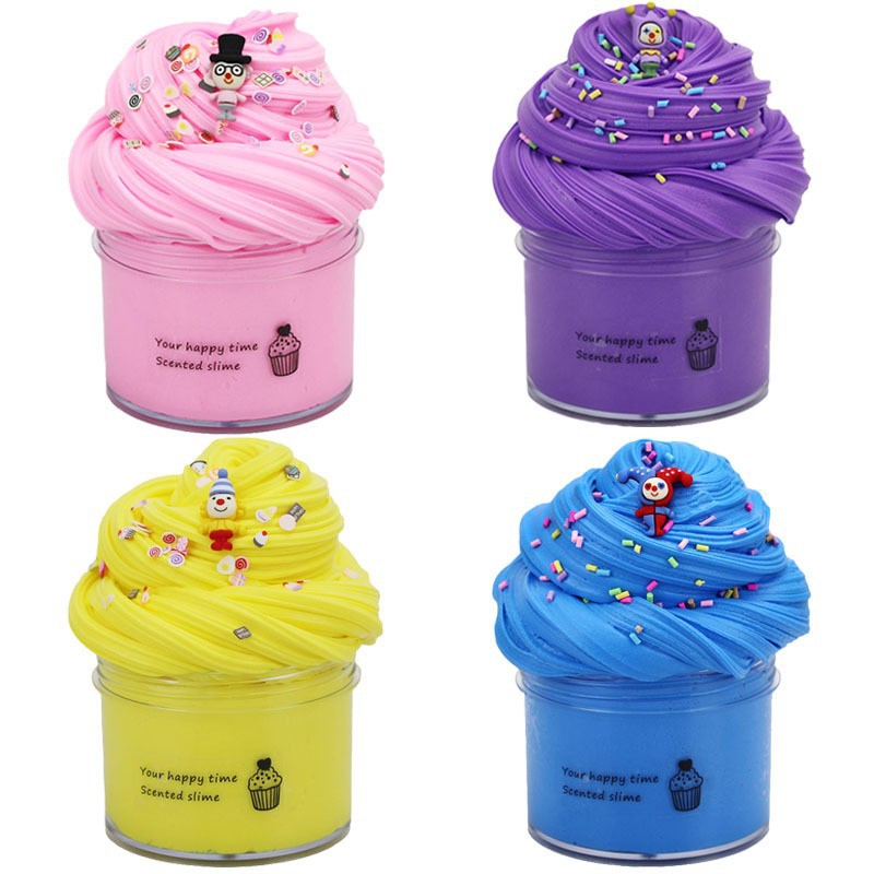 Amz Four-Color Cotton Clay Set Slime Butter Clay Colored Clay Butterslimekit Toy Educational Toy