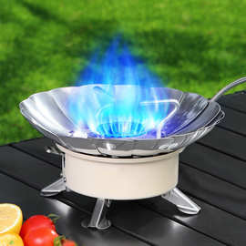 户外燃气灶野营防风炉具便携式烧水泡茶炉子瓦莲花燃气灶猛火炉
