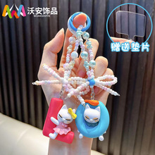 love字母猫咪手机链钥匙扣可爱包包挂件手机壳挂饰娃娃机小礼品