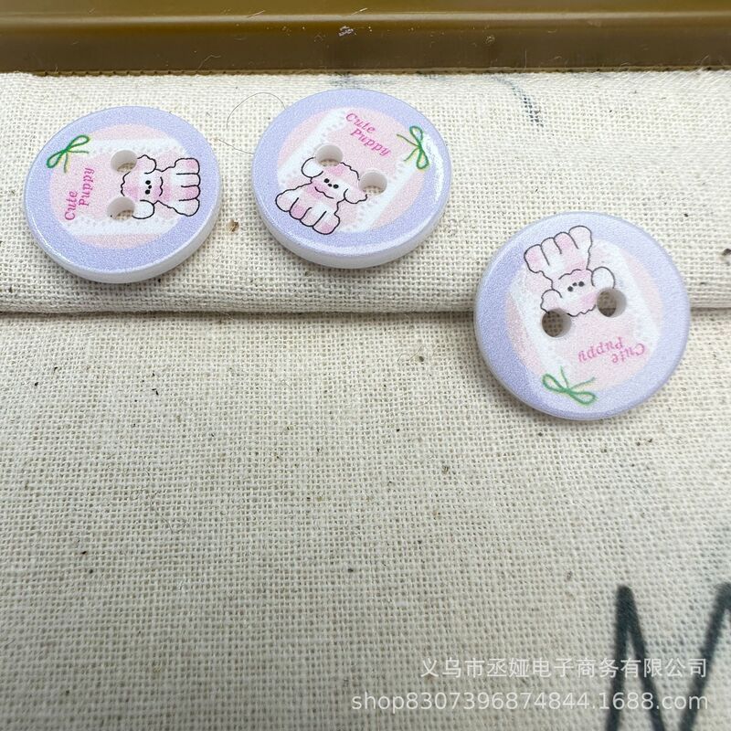 卸売かわいいラウンド漫画四つ目ボタン diy セーター手作りイラスト愛リンゴジュエリーヘアアクセサリーボタン|undefined