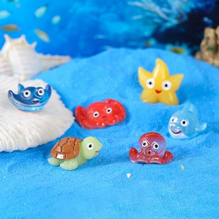 微景观创意卡通海底小动物 沙滩水族鱼缸造景DIY装饰品配件小摆