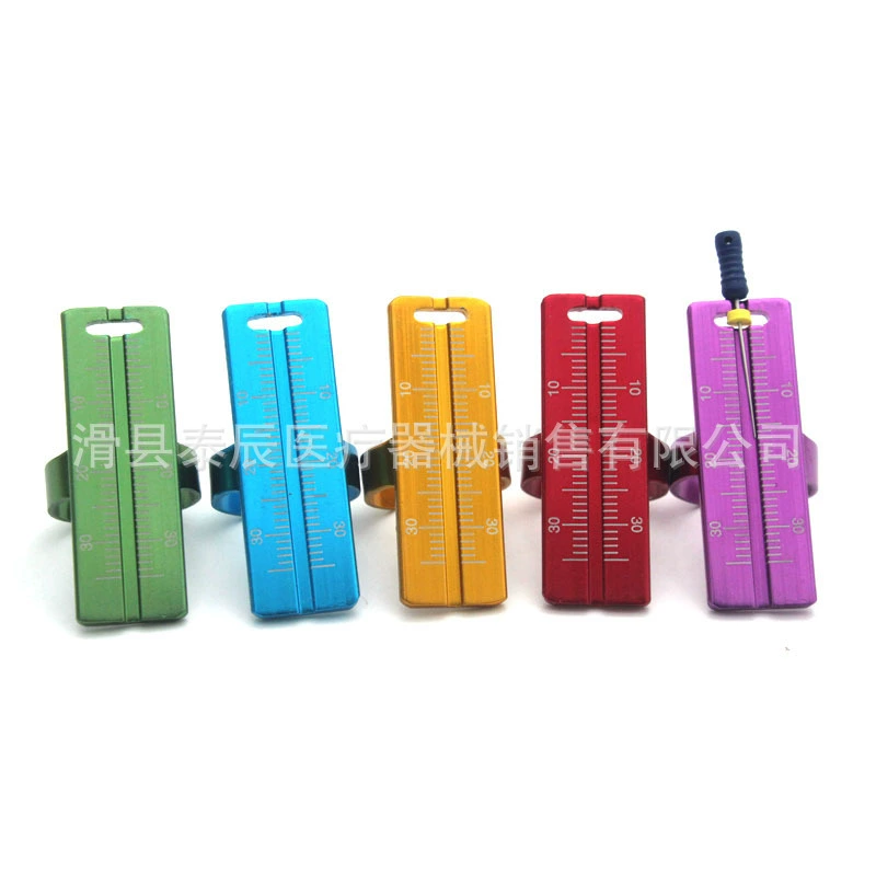 Измерительная линейка корневого канала Стоматологическая линейка из цветной нержавеющей стали измерительная линейка из алюминиевого сплава