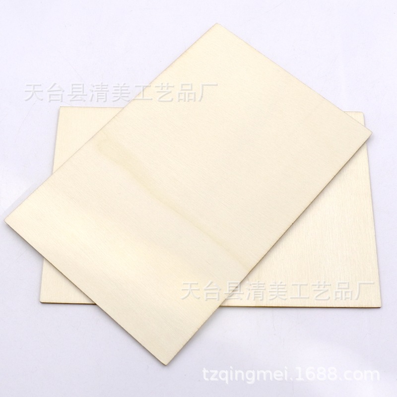 10*15cm ángulo recto rectangular madera astillas 2mm hoja gruesa madera astillas DIY madera astillas