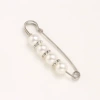 7.5CM silver needle white beads