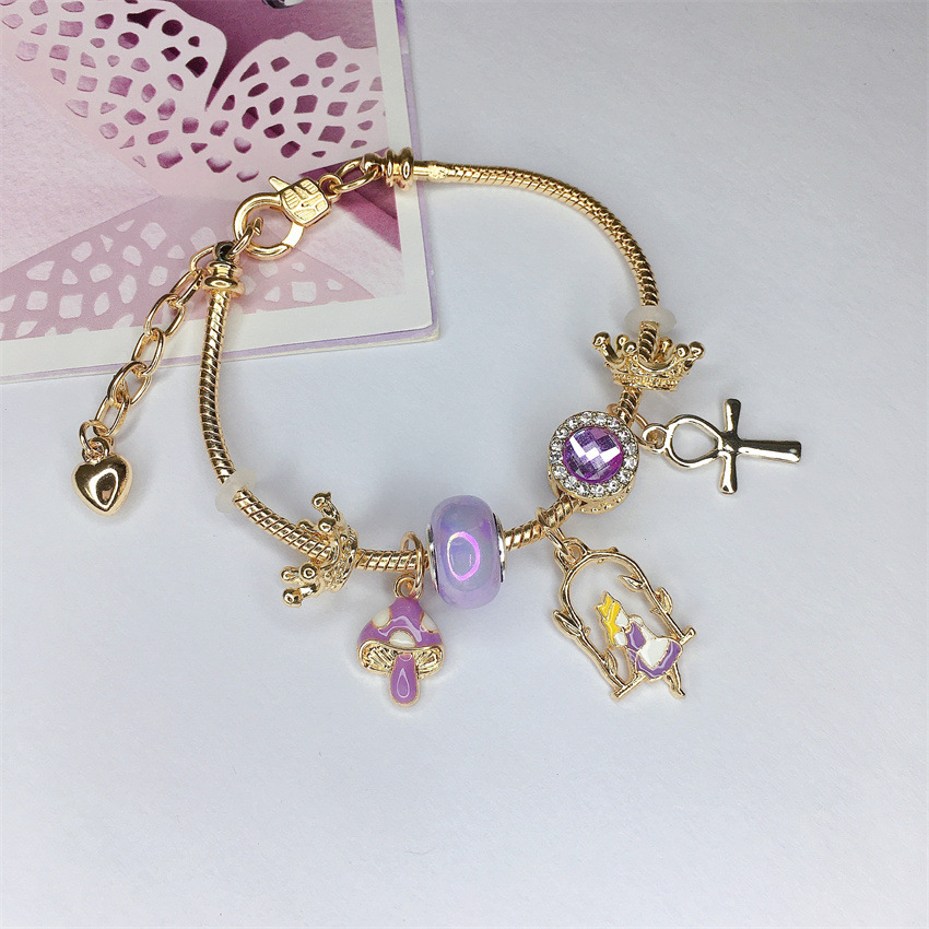 Cute Simple Style Dolphin Heart Shape Flower Stainless Steel Alloy Resin Rhinestones Bangle In Bulk display picture 2