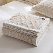 跨境塔芙绒毛毯加厚牛奶绒办公室午睡盖毯法兰绒礼品毯厂家批发