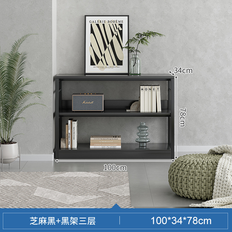 Estante de sala de estar Estante de piso Estante de almacenamiento multicapa Estante de exhibición para el hogar Estante de almacenamiento integrado contra la pared Gabinete bajo