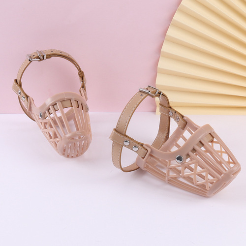 Pet supplies Amazon high-end PU dog muzzle anti-licking anti-biting soft rubber pet muzzle dog muzzle