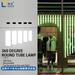 360度餐厅咖啡厅连锁店酒店大堂LED吊线灯圆形灯管可调星球造型