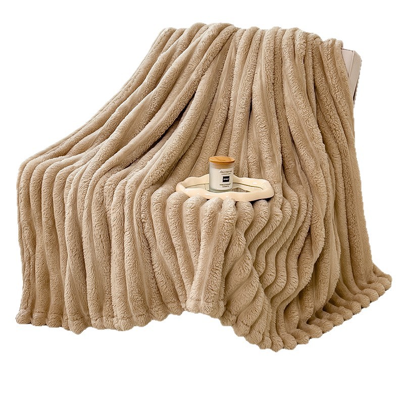 Manta de Felpa de Piel de Conejo, Manta para Siesta en la Oficina, Manta de Coral, Regalo, Manta Pequeña para Aire Acondicionado, Venta al Por Mayor