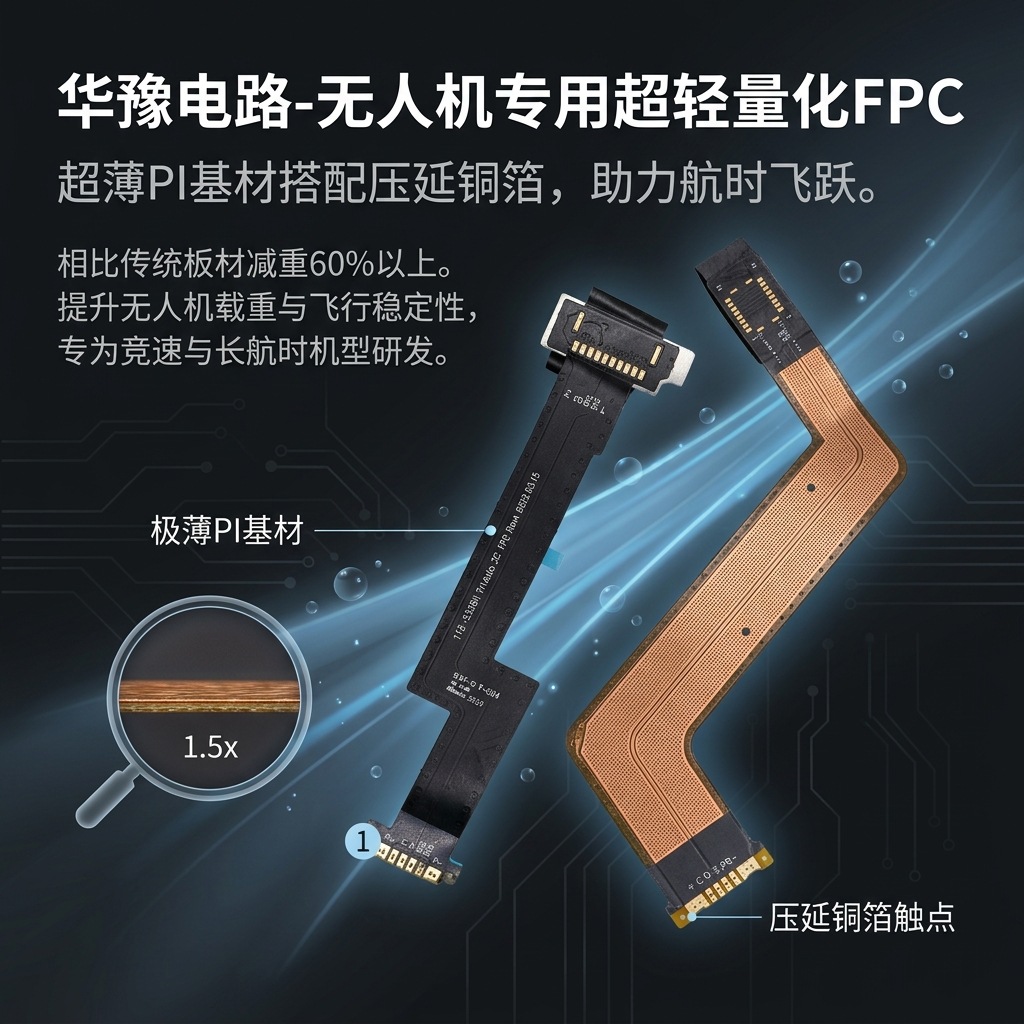 无人机 FPC 软板 云台 / 飞控 / 图传排线  高精度阻抗fpc软排线