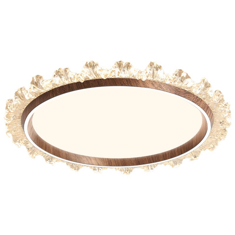 Lámpara de dormitorio de espectro completo 2025 Lámpara de cristal de lujo joven, simple moderna, protección ocular, luz de habitación atmosférica, lámpara de techo del dormitorio principal