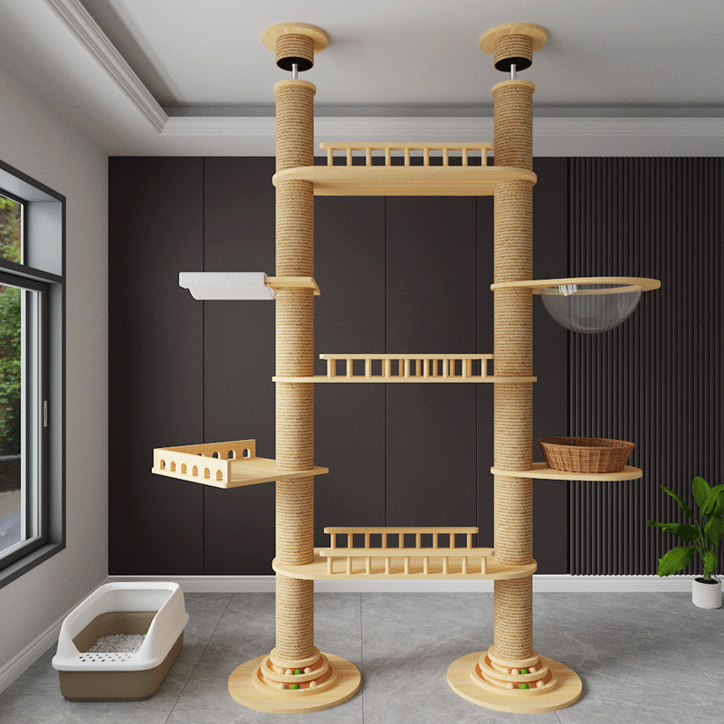 이중층 회전 구슬 3개 플랫폼