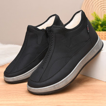 (一件代发)老北京棉靴休闲加绒加厚保暖男士一脚蹬拉链款跨境棉鞋