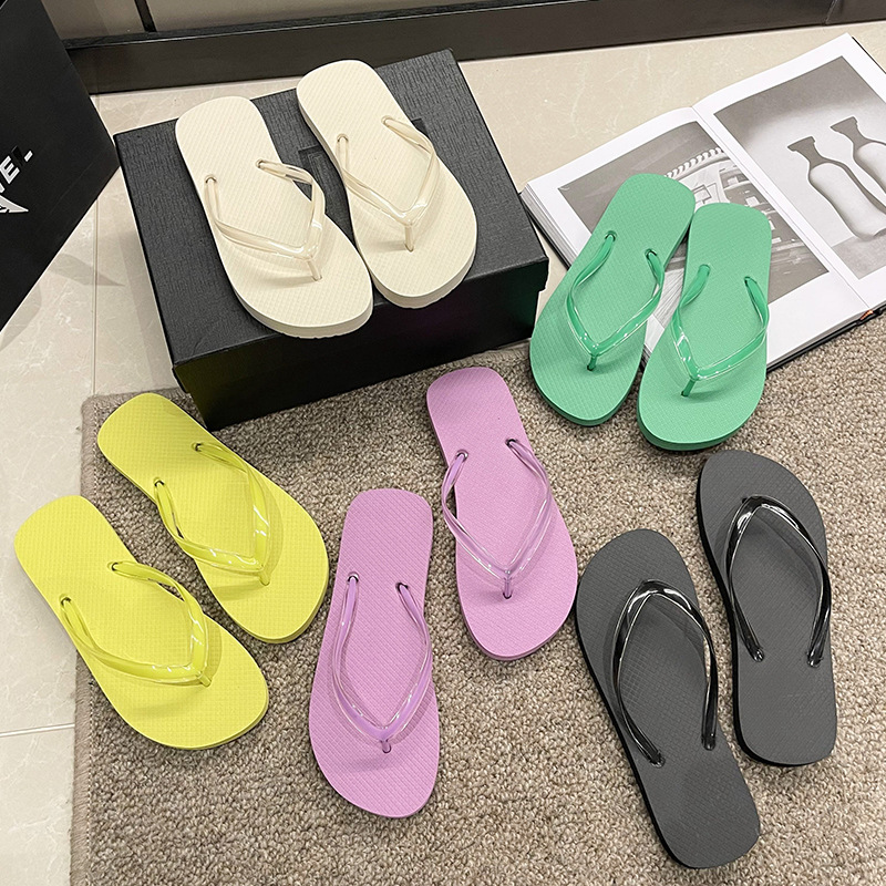 Chanclas de verano para mujer, estilo de verano, estudiante de moda, personalidad antideslizante, pinzas, lindas sandalias y zapatillas de playa coreanas