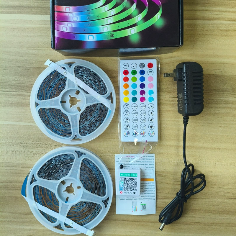 Светодиодная лента RGB 3535, 24V 16 LED/м, пульт управления Bluetooth музыкой, 44-клавишный пульт, комплекты 5–40 м
