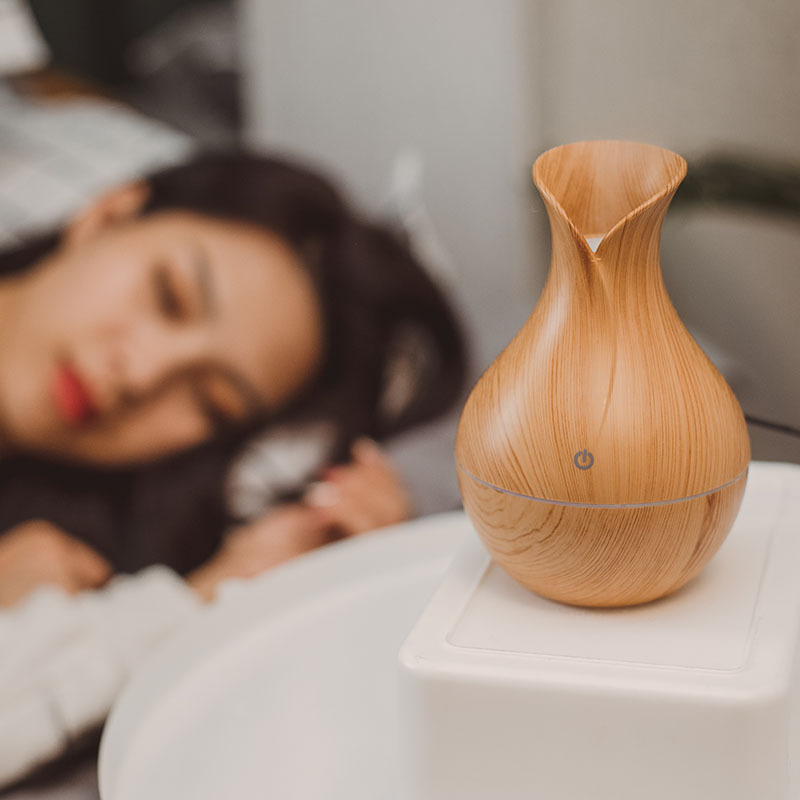 Nuevo producto antiguo estilo antiguo humidificador de vasijas de flores luces coloridas luces de atmósfera adornos de regalo silencioso humidificador de niebla grande