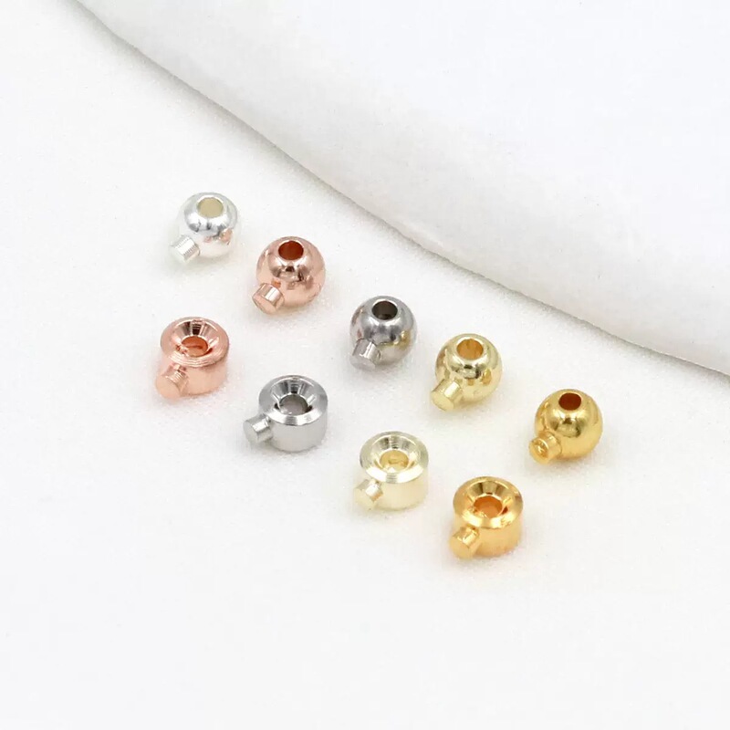DIY Bracelet and Necklace End Clasp Positioning Buckle Pressure Cooker Clasp Plated with 18K Real Gold Color-Preserving Positioning Bead Accessories DIY Bracelet and Necklace End Clasp Positioning Buckle Pressure Cooker Clasp Plated with 18K Real Gold Color-Preserving Positioning Bead Accessories