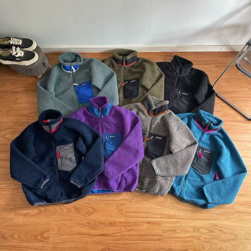 Pa Classic Lambswool Outdoor Couple's Style Trendy Brand Stand-Collar Zipper Jacket