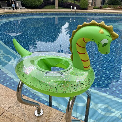 New Animal-Shaped Swim Ring with Handle, Cute PVC Inflatable Thick Life Jacket for Kids