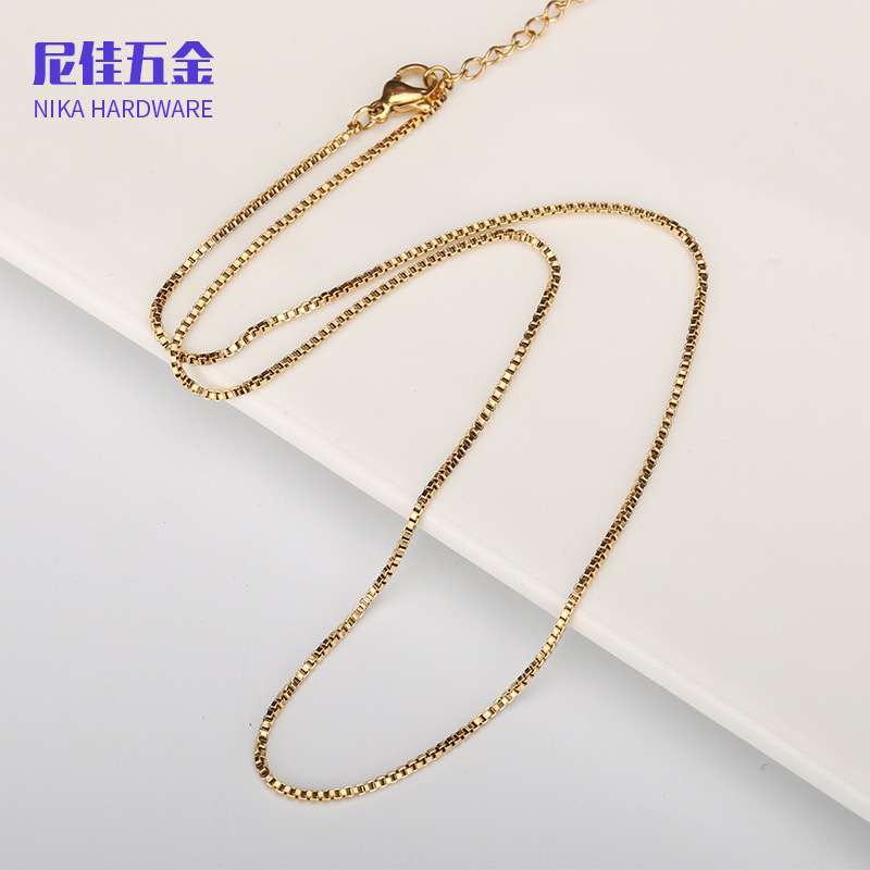 Collar femenino de acero inoxidable 316, cadena de labios minimalista, estilo moderno y versátil