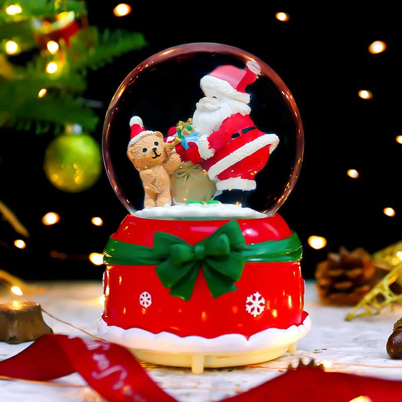 Nuevos regalos de Navidad luminosos bolas de cristal de nieve de agua decoraciones de Navidad al por mayor transfronterizas regalos para niños
