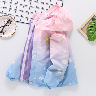 Girls' 2025 New Spring Jacket Children's Three-In-One Detachable Spring and Autumn Style Spring Jacket for Big Children and Girls