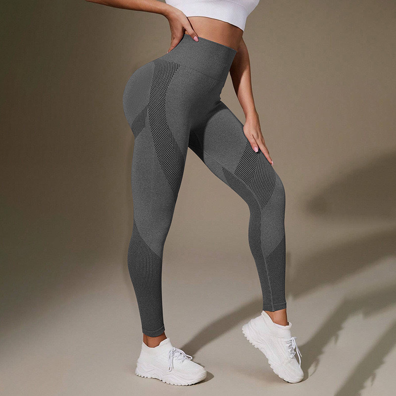 Ventas transfronterizas calientes sin costuras pantalon de gimnasio de caderas abdominales apretados cintura alta mel mel mel melon