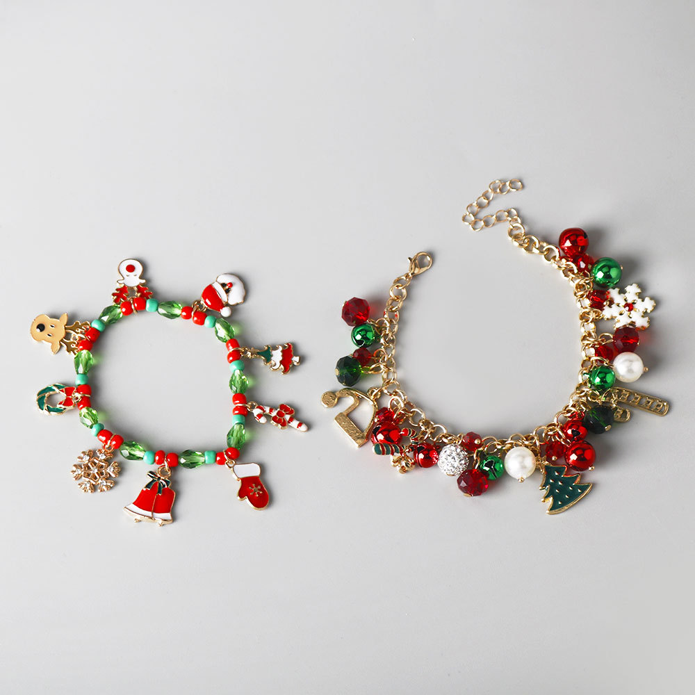 Bracelets Classification Simple Style Classic Style Christmas Tree Alloy Chain & Link Bracelets Christmas Wholesale