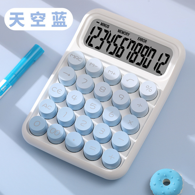 817 Pro Calculadora de botones grandes Calculadora de pantalla grande de 12 dígitos de alto valor facial de contabilidad de estudiantes Oficina transfronteriza