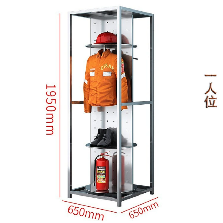 Вешалка для одежды для пожаротушения из нержавеющей стали, вращающаяся на 360 градусов стойка для демонстрации одежды и оборудования, вешалка для спасательной одежды для химической защиты
