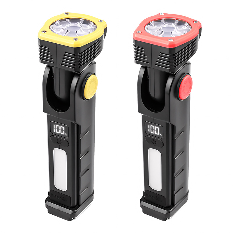 Cross-border New Product LED Dual Source Work Light With Magnetic Hook 90°Rotating Digital Display Multifunctional_voghion.com