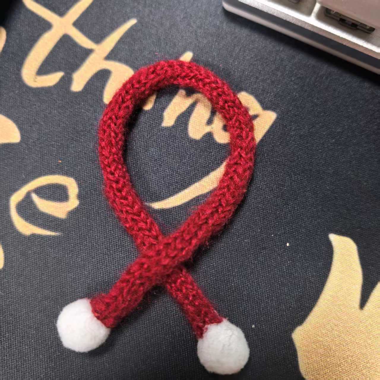 Mini bufandas de lana de punto de Navidad pato amarillo juguete bufandas rojo blanco rojo verde acessorios de decoración