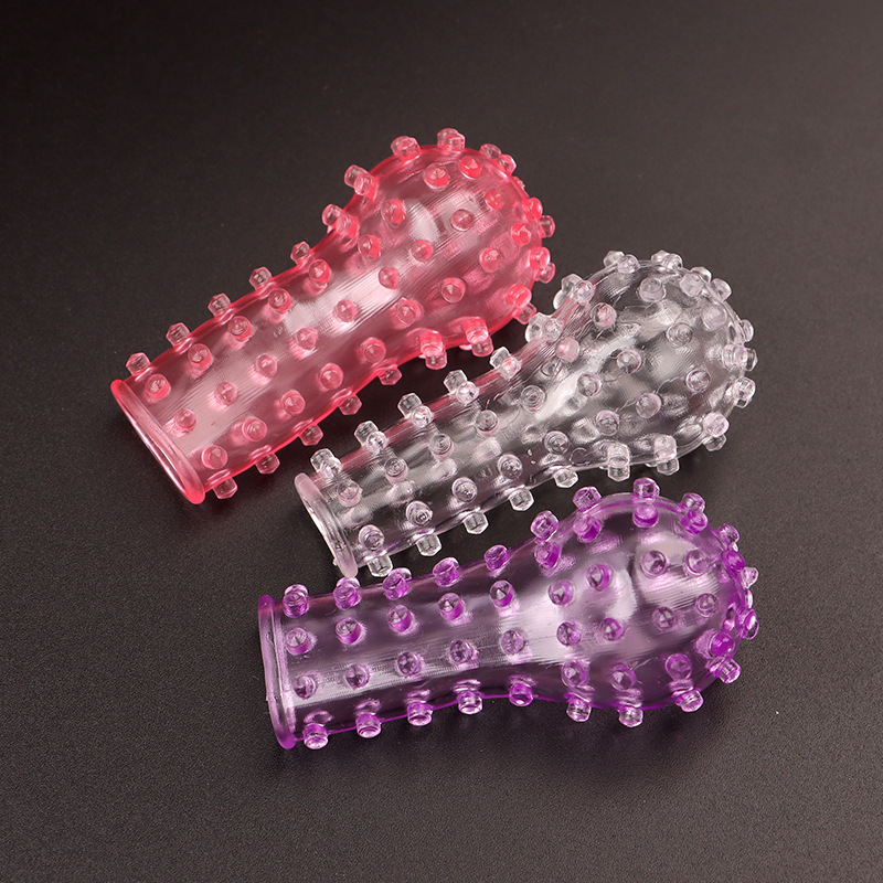 Fundas para dedos de partículas grandes con espinas, masturbación femenina, masaje clítoris, hebilla, juegos sexuales para adultos, accesorios