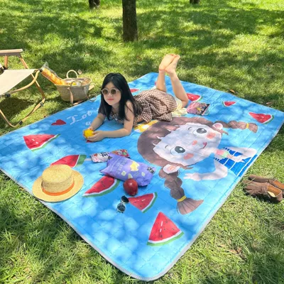 Avtomobil döşəmə paspasları — Outdoor picnic mat Spring - watermelon-girl-190200cm