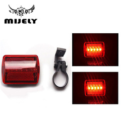 Wholesale Highlight 5 LED Waterproof Bicycle Rear Light Mountain Bike Tail Light Front Light 7 Lighting Modes Warning Light