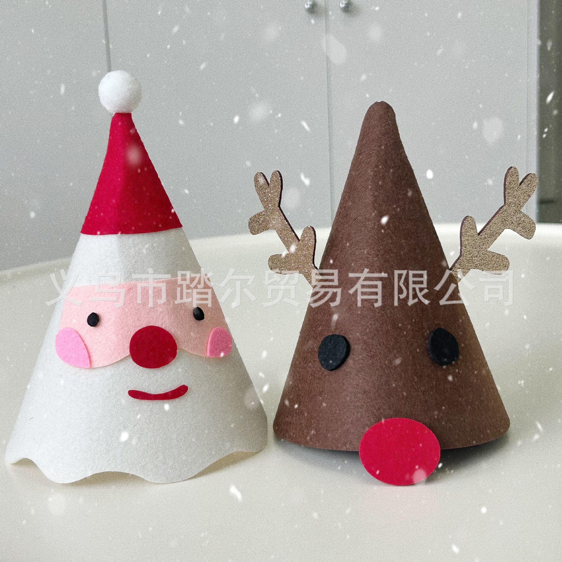Ins-style cross-border felt handmade Christmas hat Christmas decoration items children's party photo props for the elderly