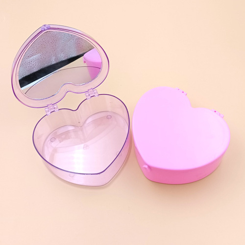 Children's DIY handmade clay toy box accessories embryo box peach heart transparent jewelry storage box love princess box