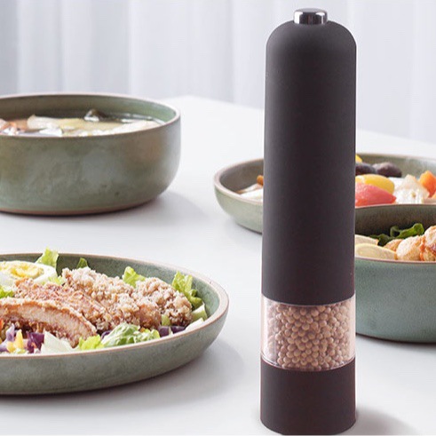 Colorido molinillo de pimienta eléctrica pimienta negra pimienta molinillo de pimienta condimento tarro Molinillo Eléctrico