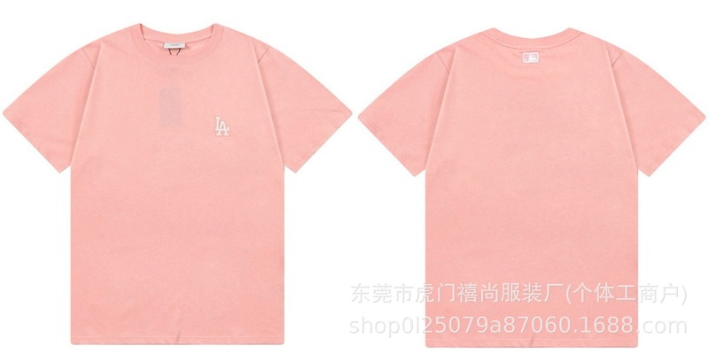 クロスボーダー25ss刺繍MLB春夏全面プリントロゴ半袖男女兼用ゆったりカジュアルTシャツ純綿快適|undefined