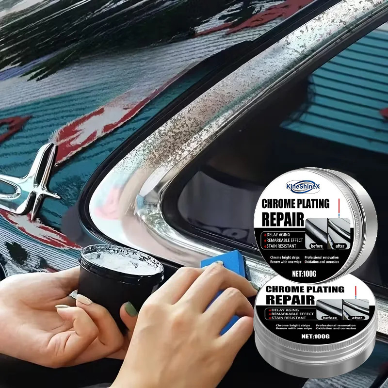 Kineshinex Chrome-Plated Refurbishment Rust Removal Paste Door Handle Car Metal Polishing Paste Suitable for Removing Oxidation from the Entire Vehicle