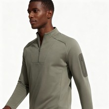 迪桑平替秋季半拉链运动卫衣男士健身户外都市机能压胶长袖T恤衫