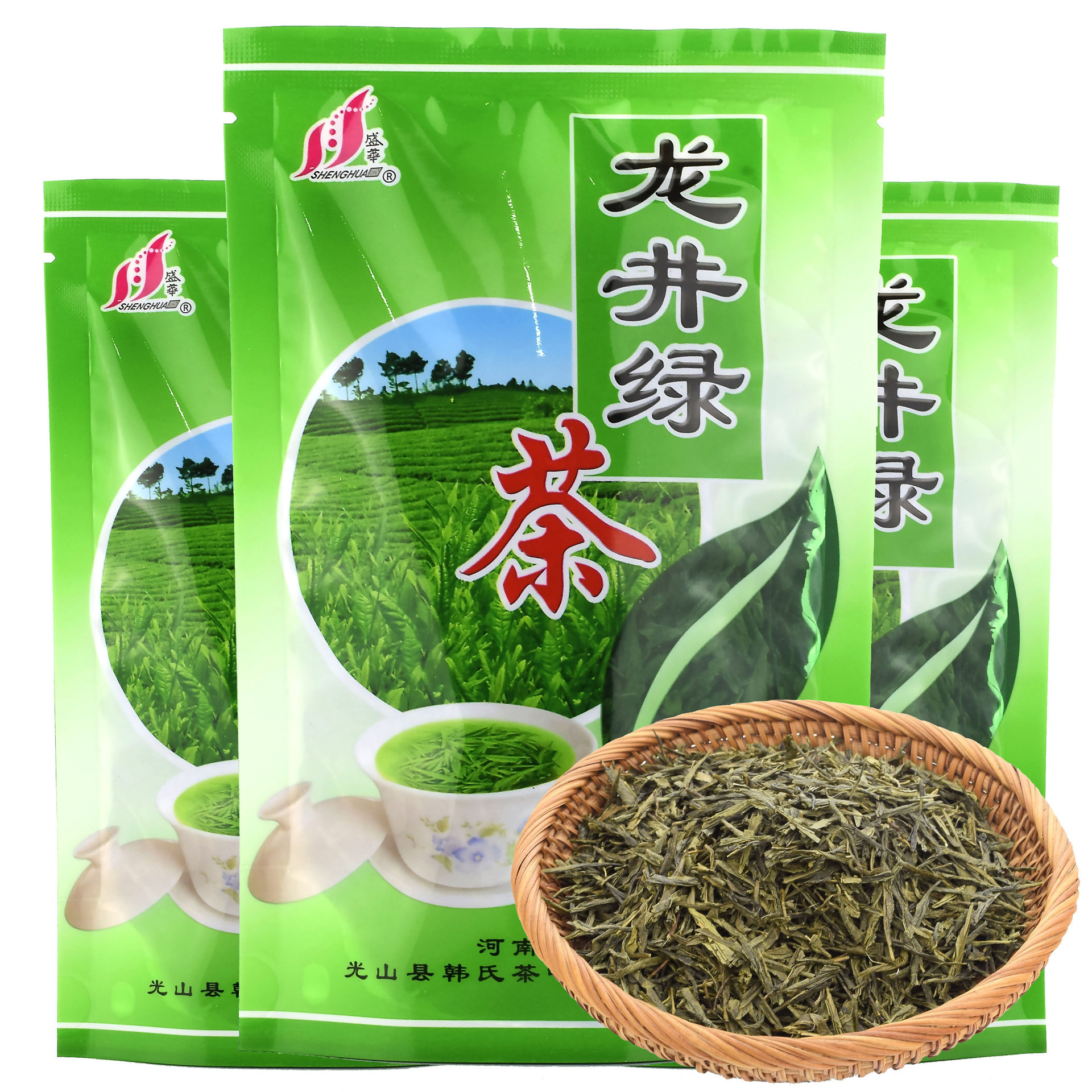 龙井绿茶今年新茶明前高山茶叶浓香型耐泡型袋装绿茶批发黄板现货