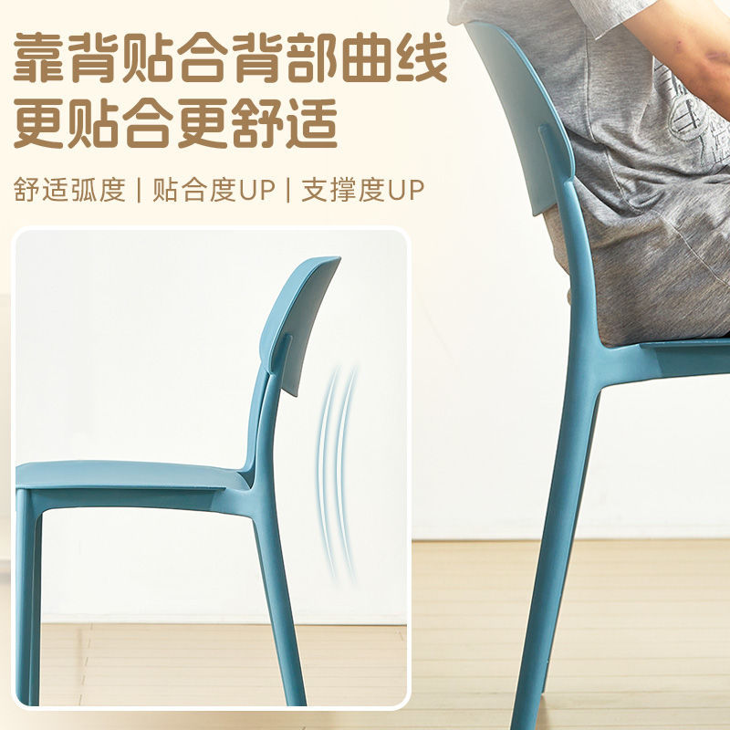 Sillas de plástico ligeras mesa de comedor de lujo sillas de comedor sillas de estudio de mesa de comedor plegable para el hogar