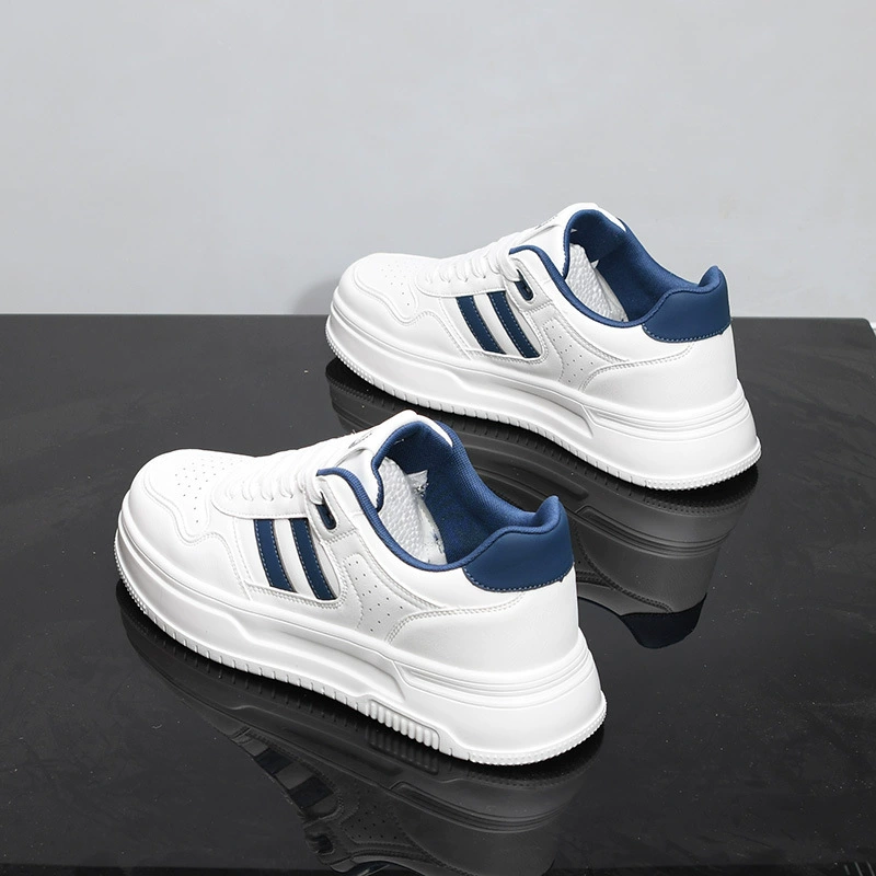 High‑platform breathable sneakers, white high‑top, soft sole, sizes 39–44