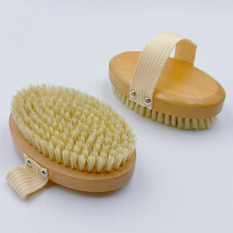 Necesidades diarias transfronterizas Cepillo de baño de madera maciza Cepillo de masaje de lana suave Cepillo de espalda Cepillo de espalda para frotar artefacto de baño Cepillo de baño