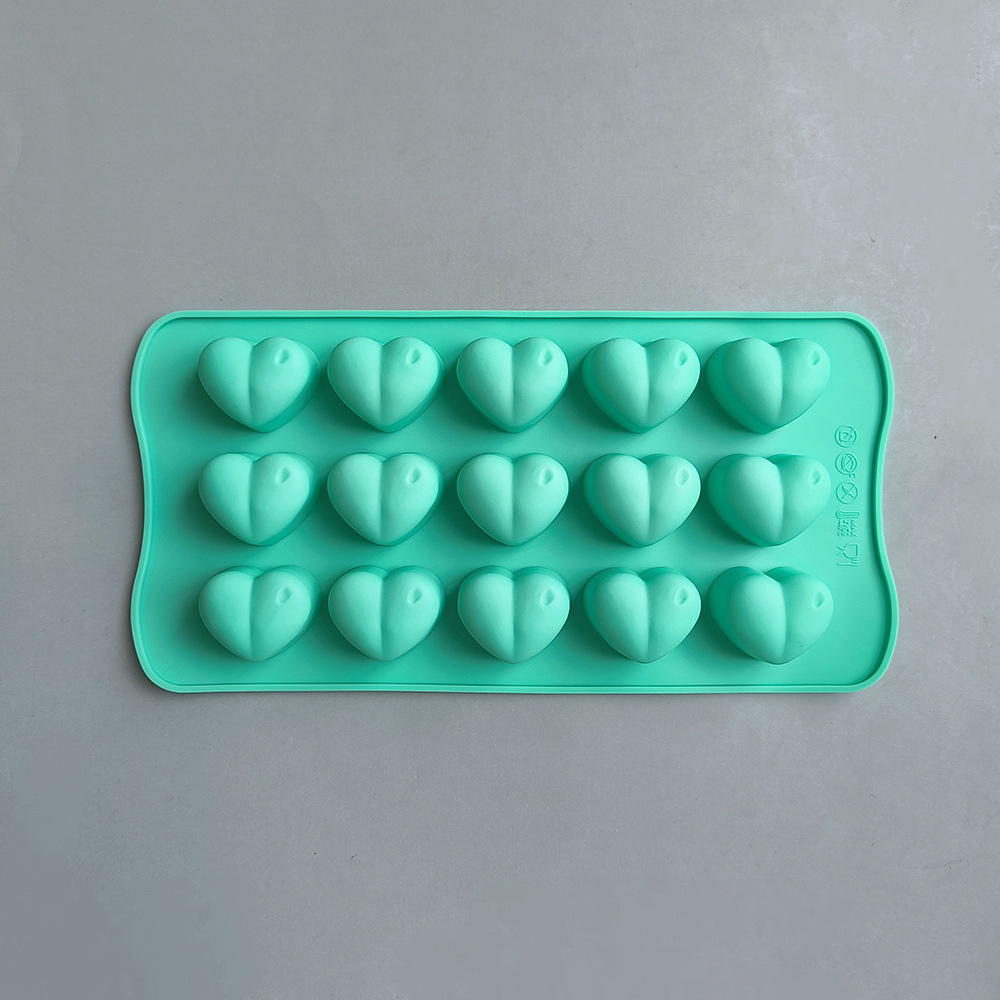 15 gotas de lluvia en forma de corazón 229 molde de silicona dulces pudín DIY pastel decoración herramientas de horneado